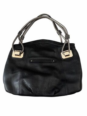 B. Makowsky Black 100% Genuine Leather Hobo Bag (retail $368)